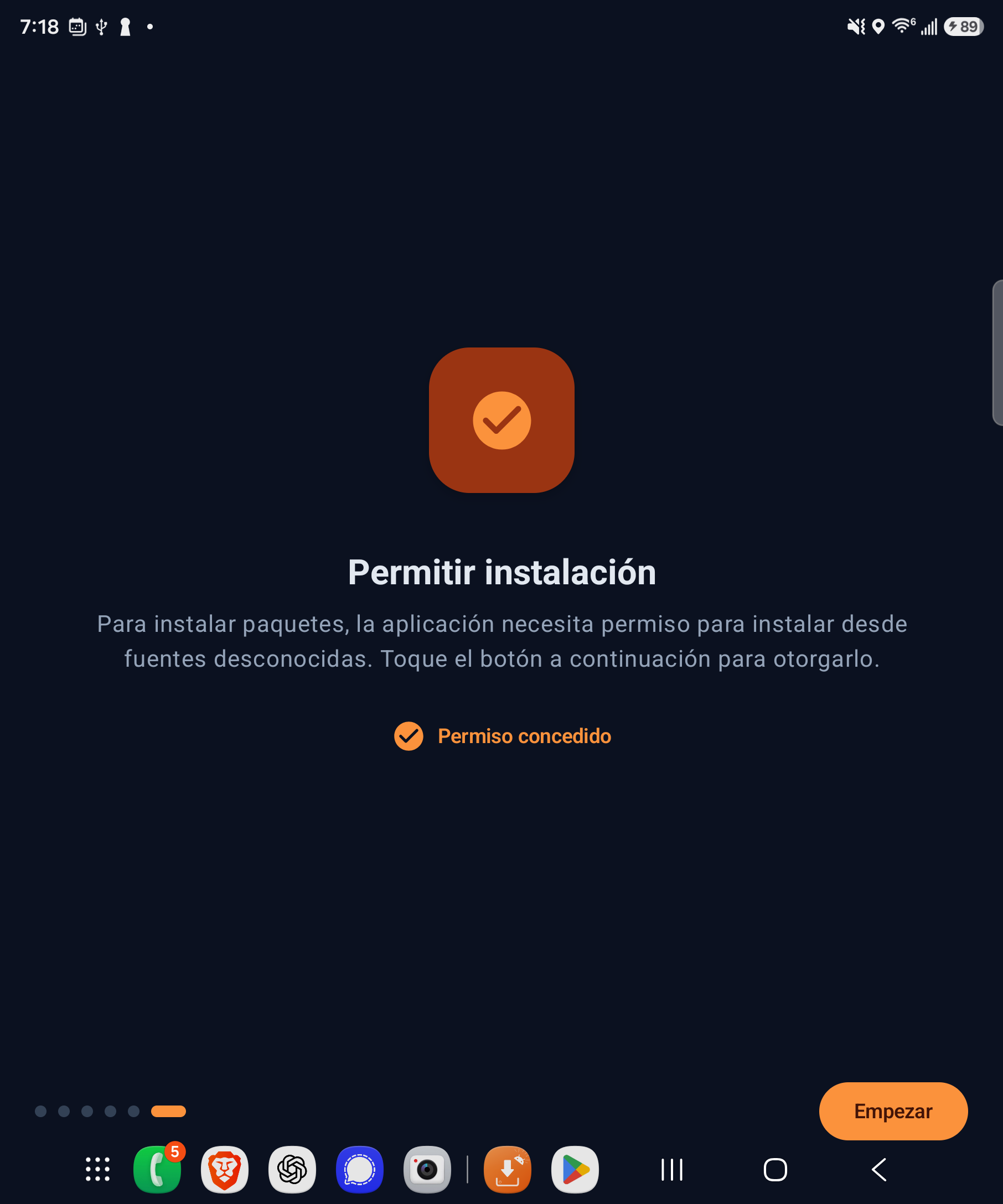 Paso 7: Haz clic en «Empezar».