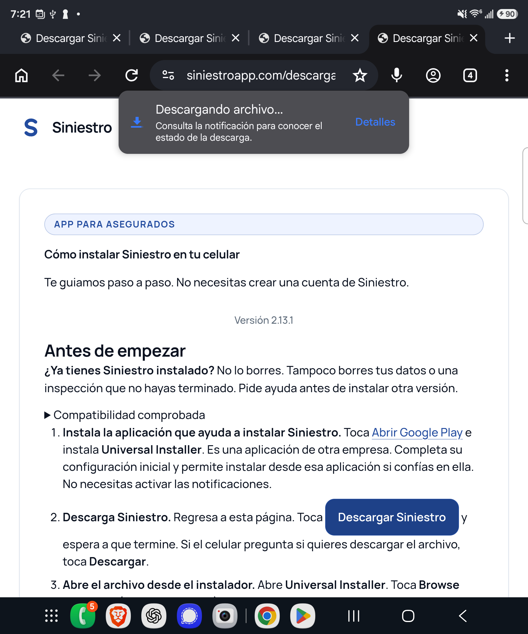 Paso 12: Espera la descarga.