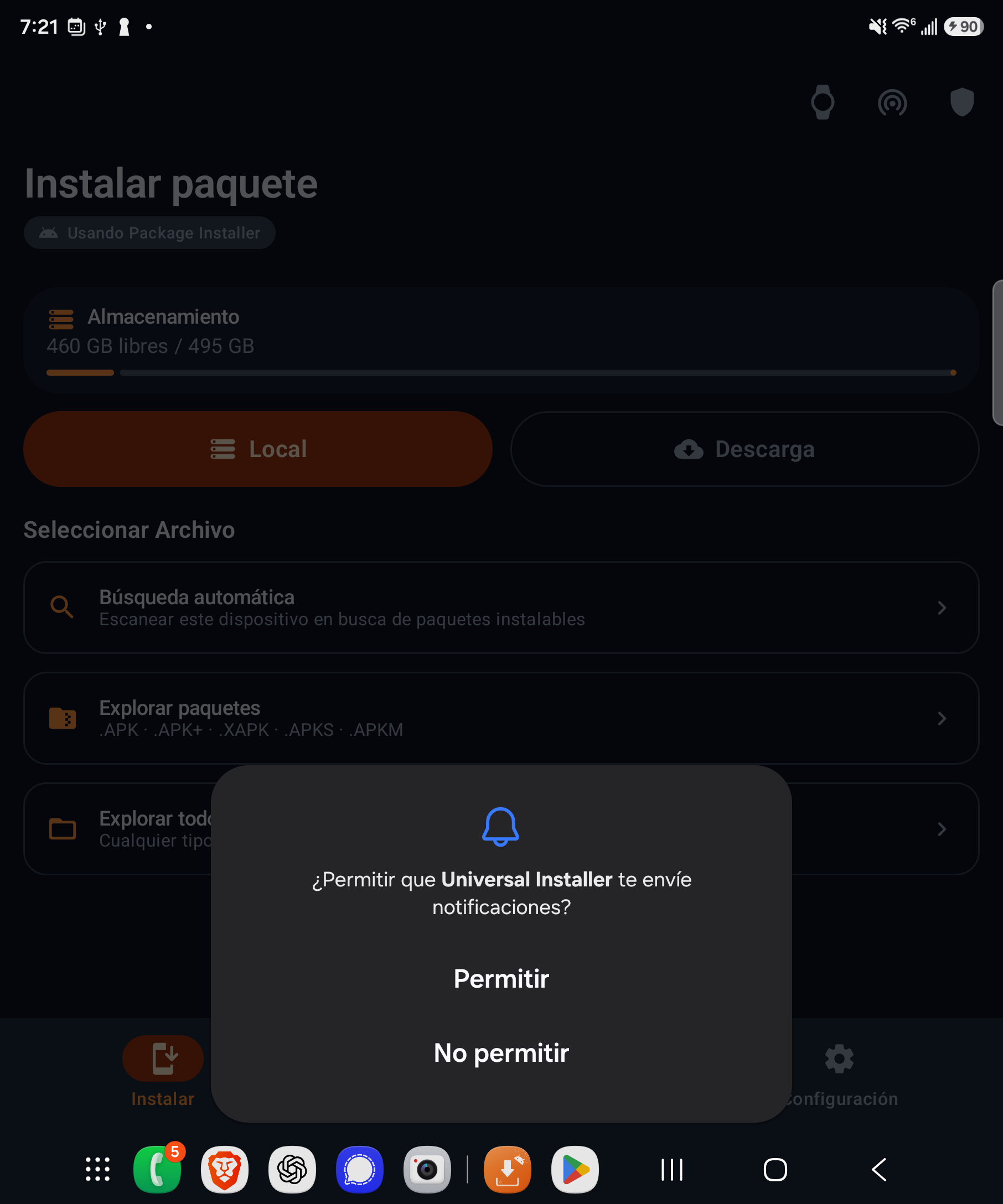 Paso 15: Si aparece, haz clic en «No permitir».